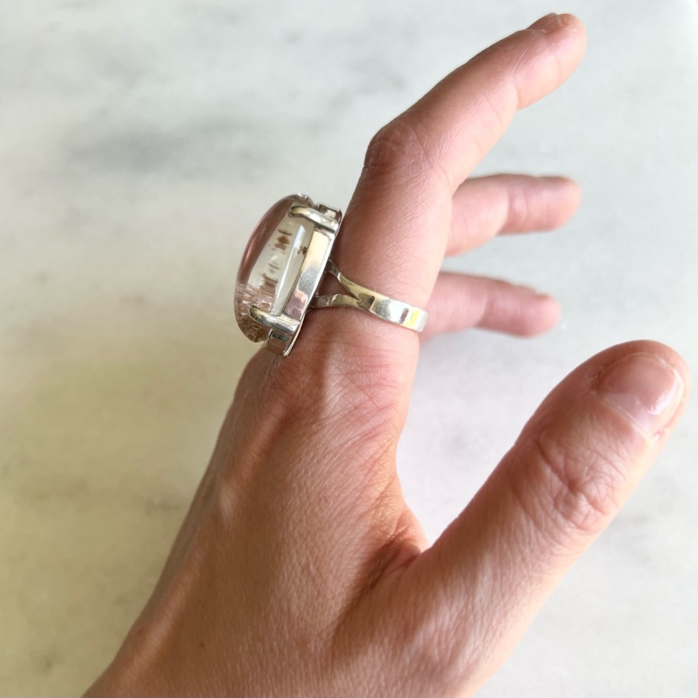 Phantom Quartz Garden Quartz Lodolite Sterling Silver Ring - Picture 11 of 14